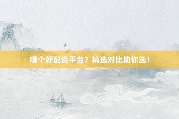 哪个好配资平台？精选对比助你选！