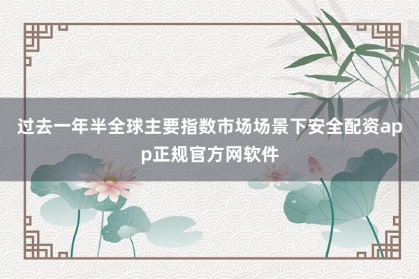 过去一年半全球主要指数市场场景下安全配资app正规官方网软件