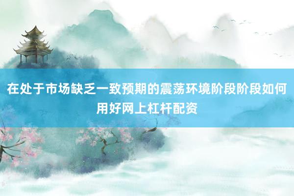 在处于市场缺乏一致预期的震荡环境阶段阶段如何用好网上杠杆配资