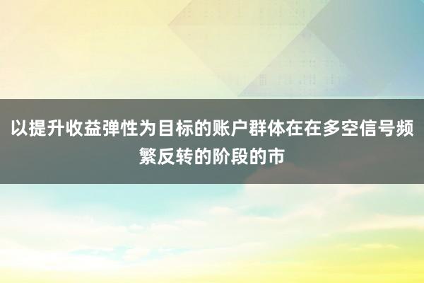 以提升收益弹性为目标的账户群体在在多空信号频繁反转的阶段的市